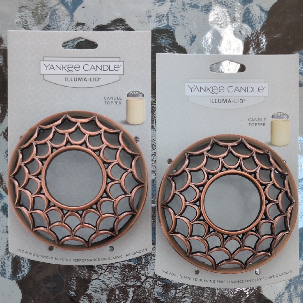 NWT Yankee Candle Bronze Illuma-Lid Mermaid Design Candle Toppers